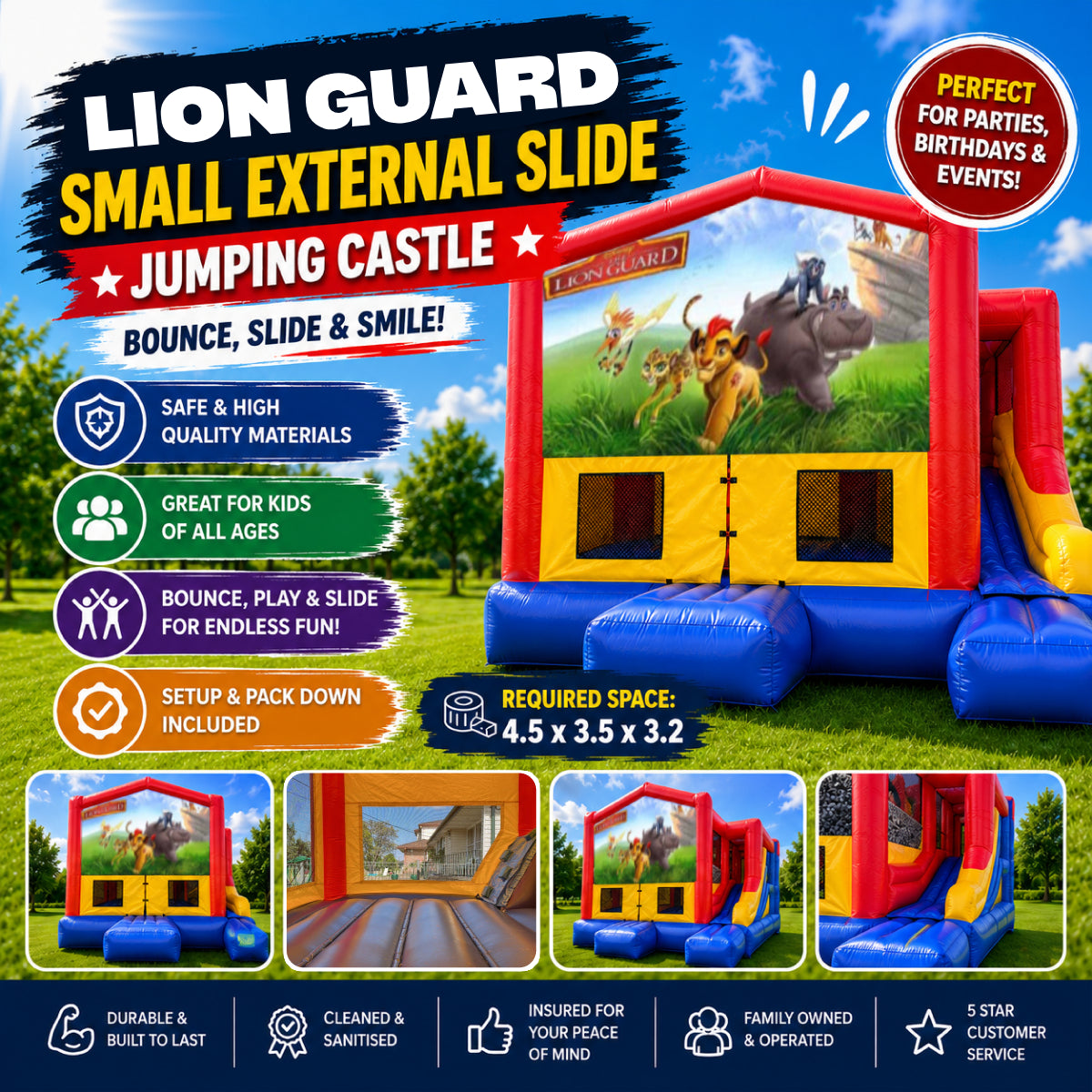 Lion Guard Small External Slide Jumping Castle
