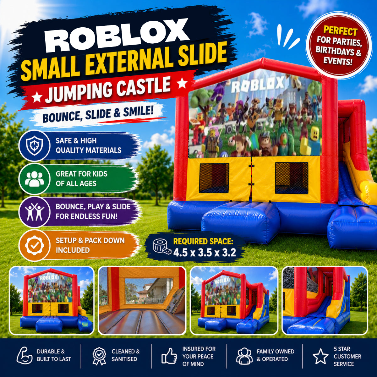 Roblox Small External Slide Jumping Castle