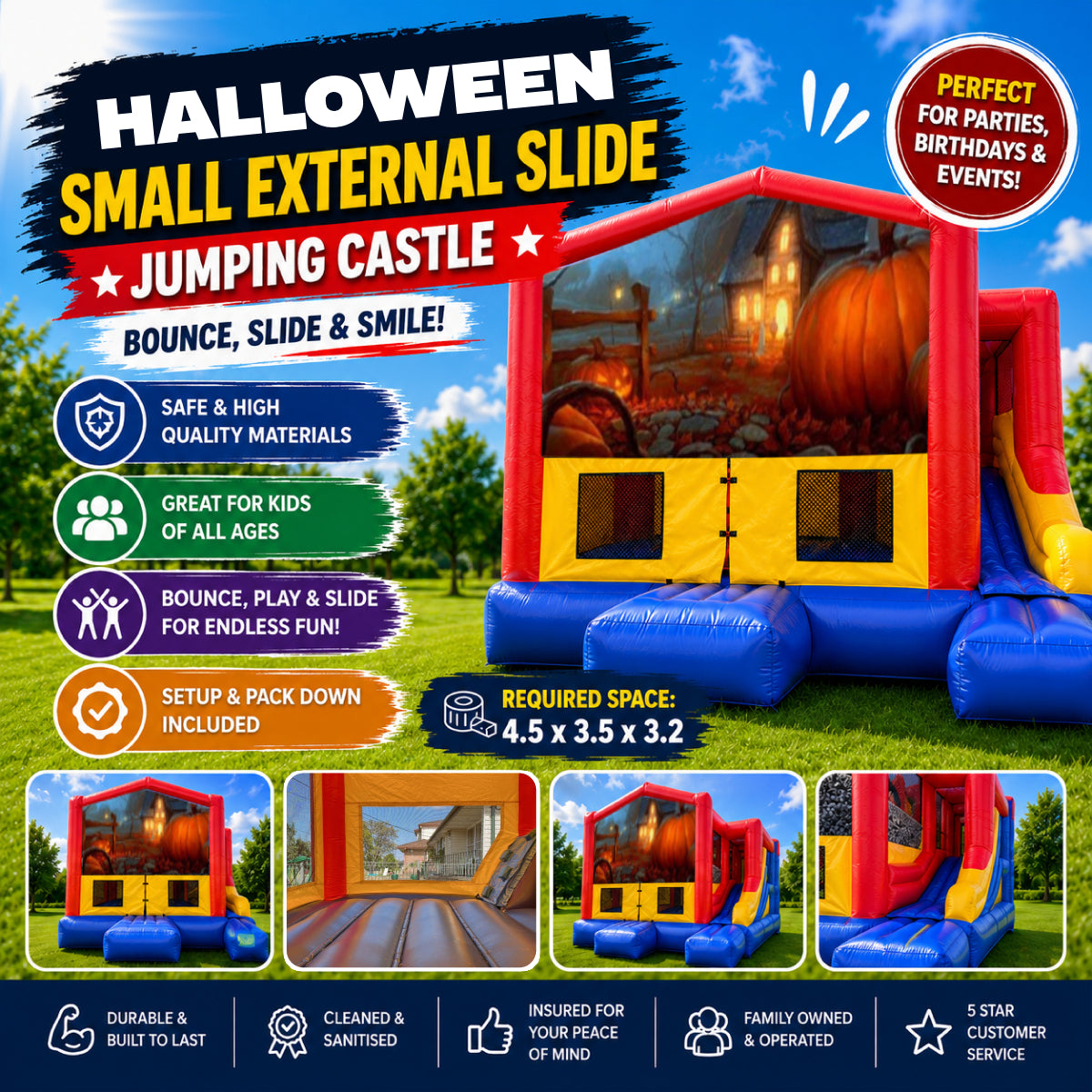 Halloween  Small External Slide Jumping Castle