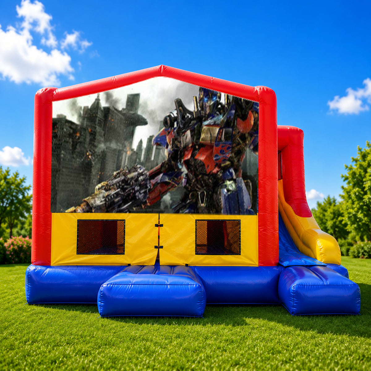Transformers Small External Slide Jumping Castle