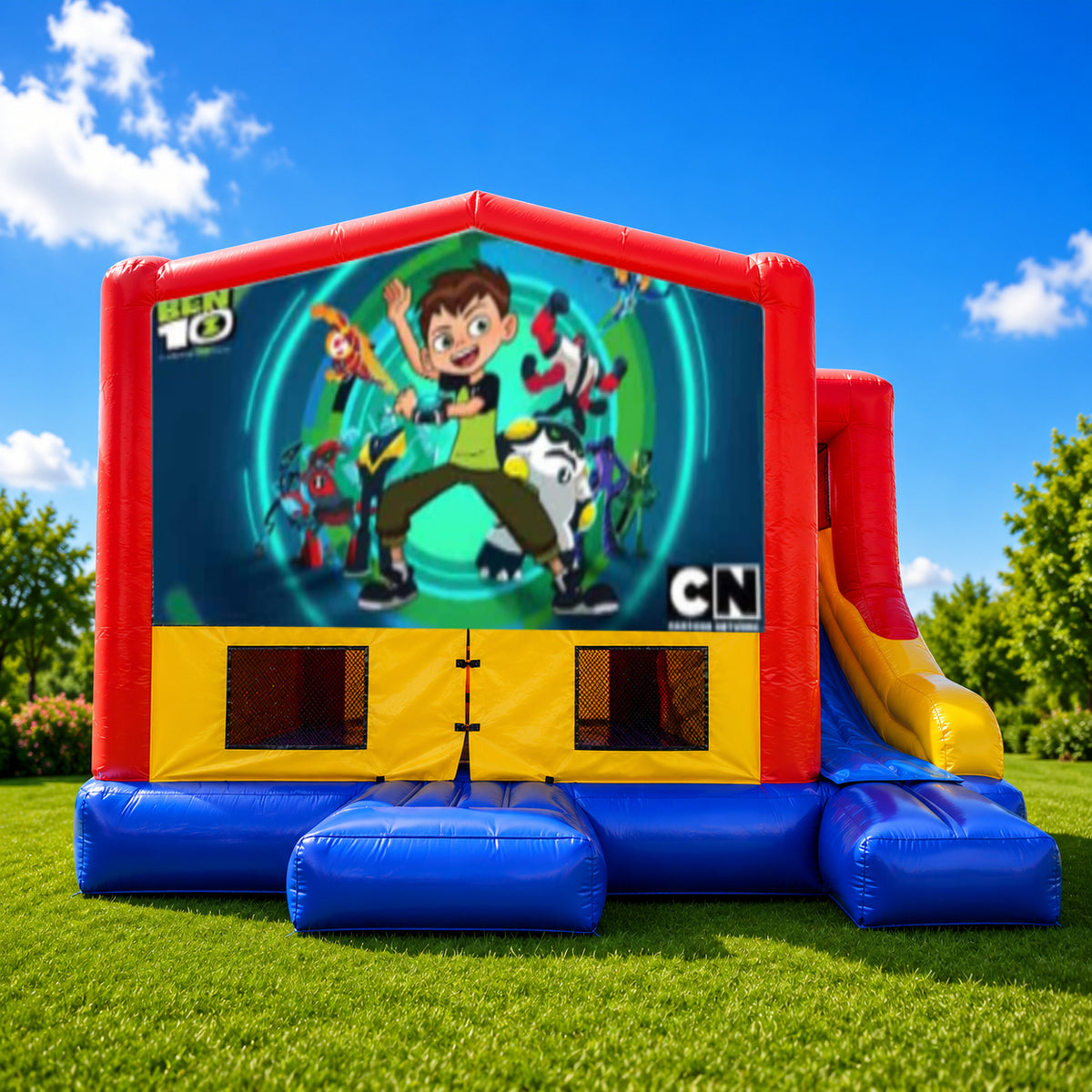 Ben10 Small External Slide Jumping Castle
