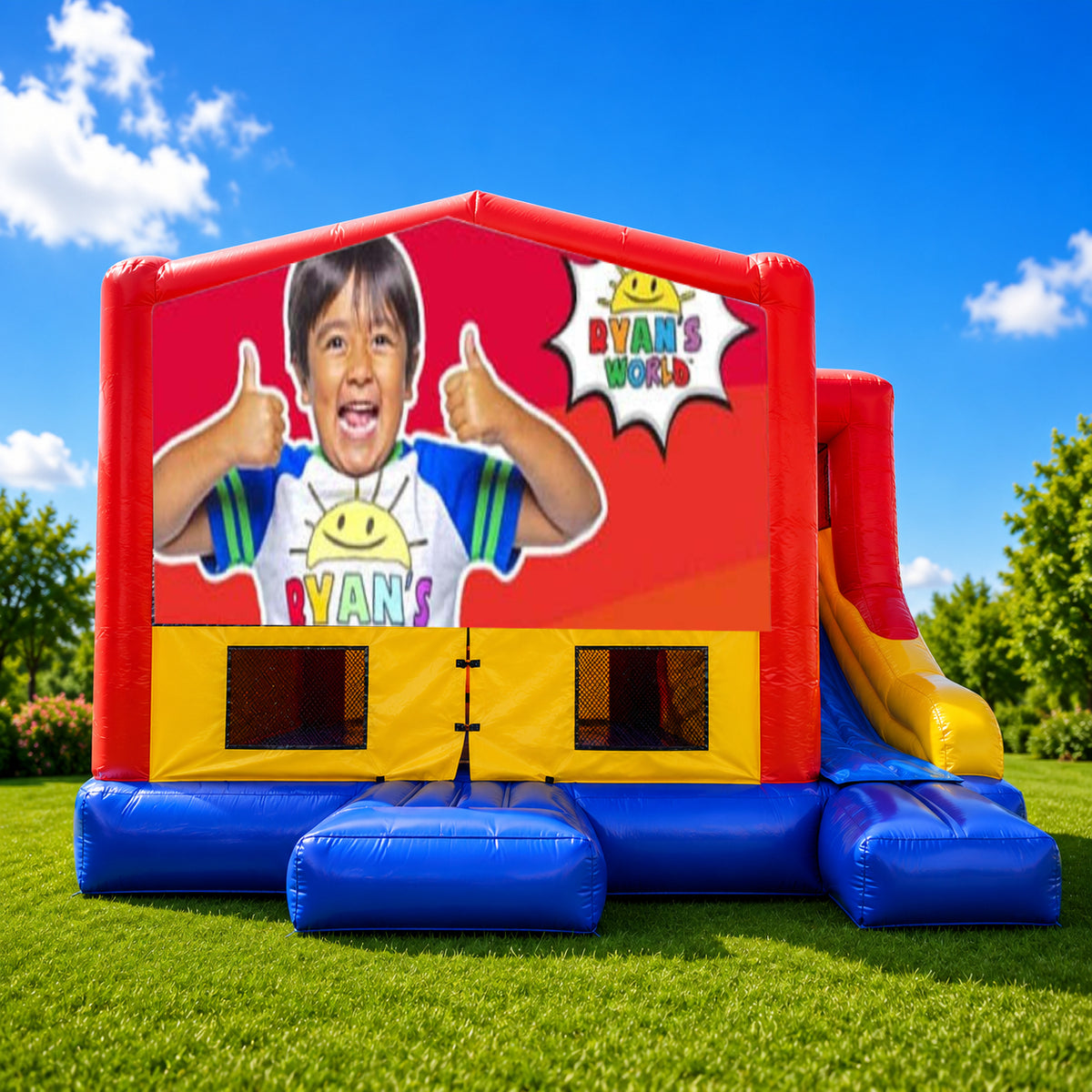Ryan's World Small External Slide Jumping Castle