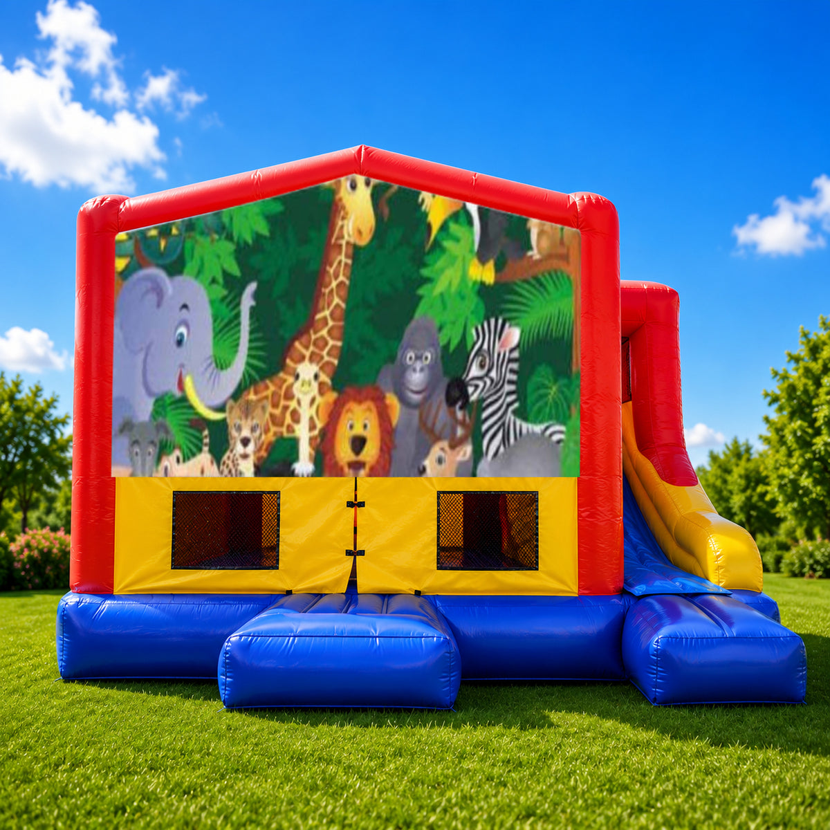 Jungle Small External Slide Jumping Castle