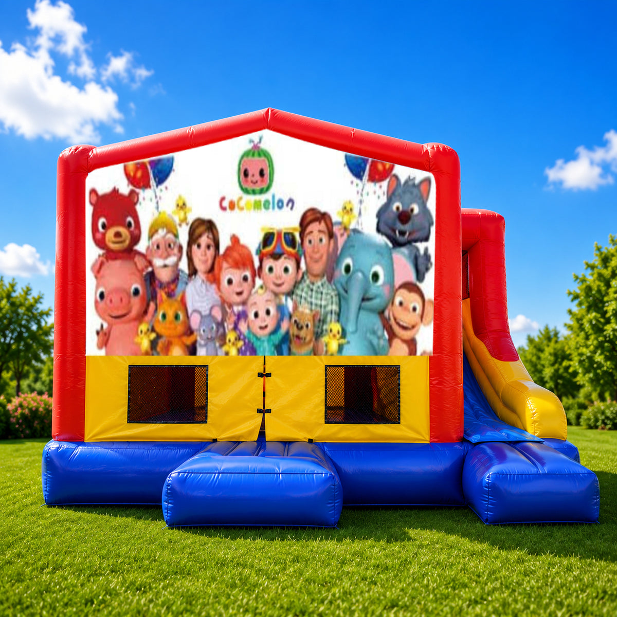 Cocomelon Small External Slide Jumping Castle