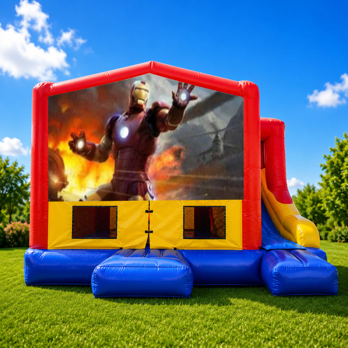 Iron Man Small External Slide Jumping Castle