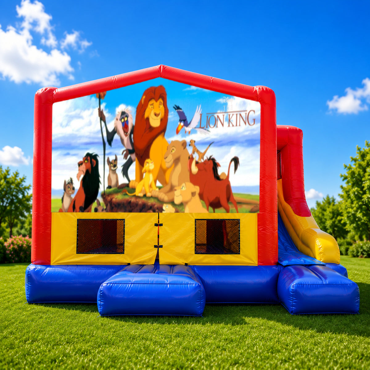Lion King Small External Slide Jumping Castle