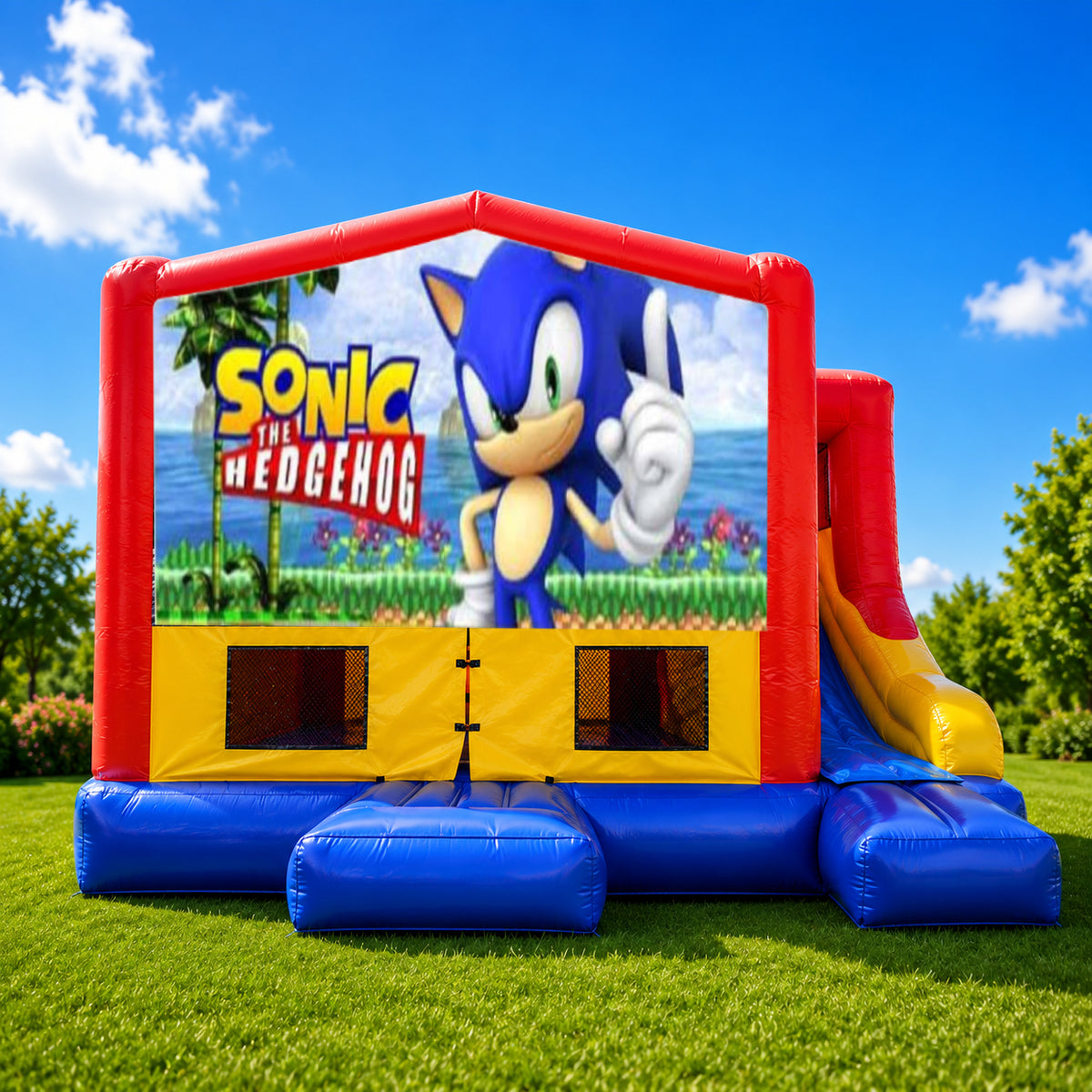 Sonic Small External Slide Jumping Castle