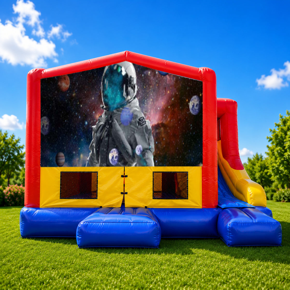 Space / Astronauts Small External Slide Jumping Castle