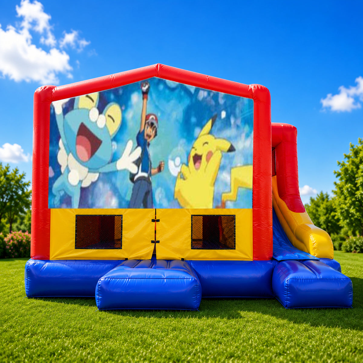 Pokemon Small External Slide Jumping Castle