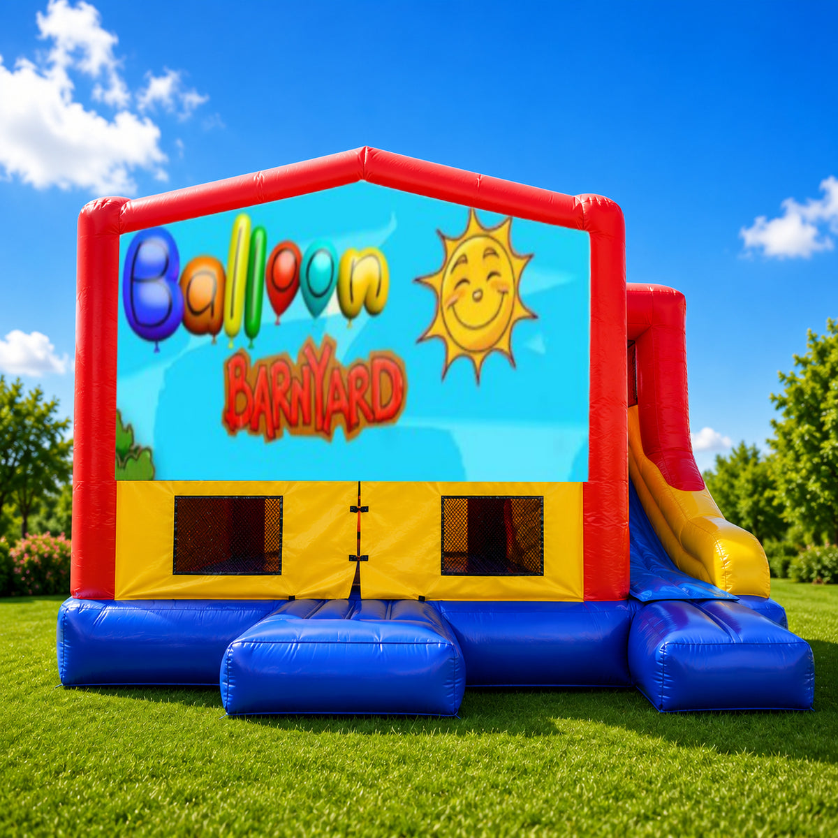 Balloon Barnyard Small External Slide Jumping Castle