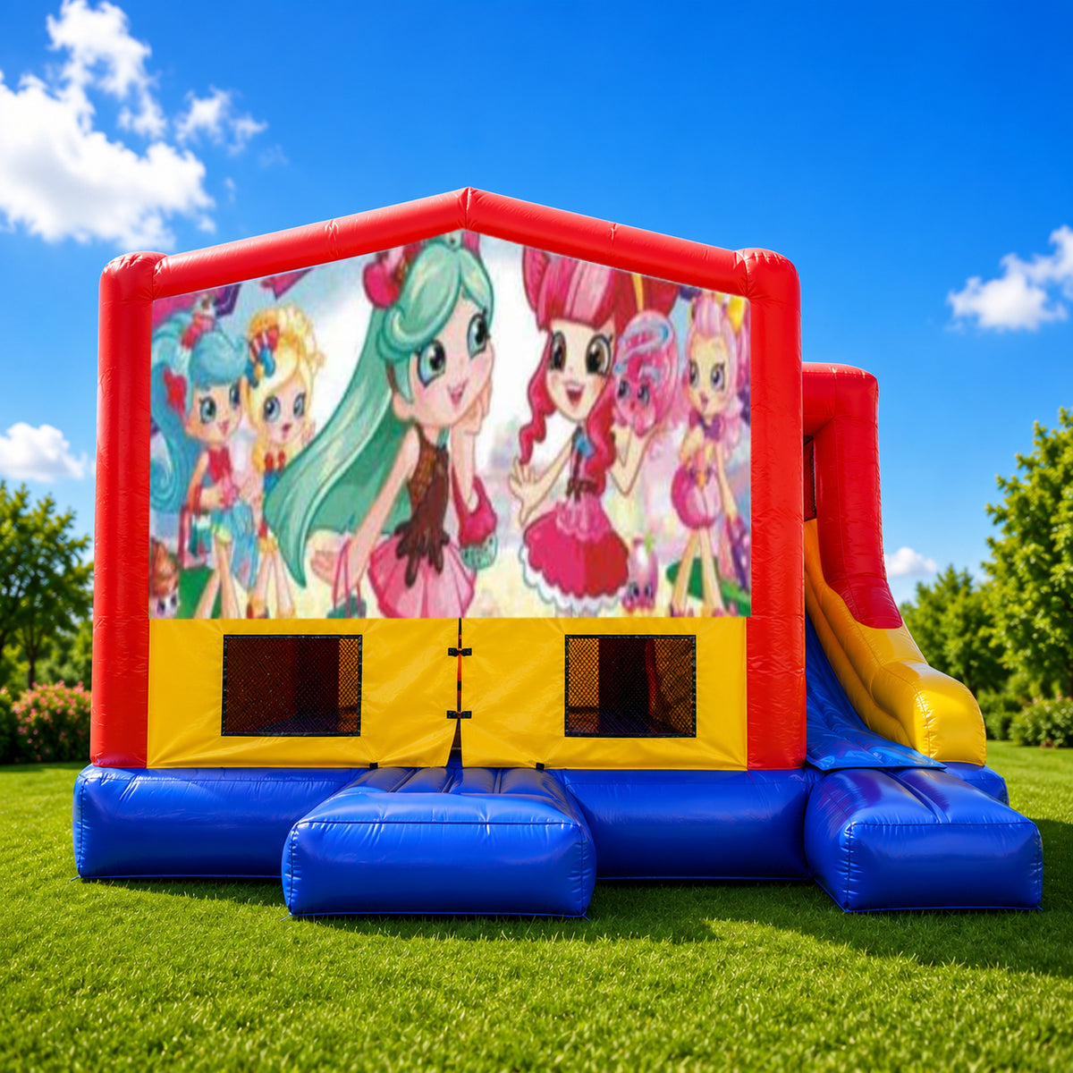 Shopkins Small External Slide Jumping Castle