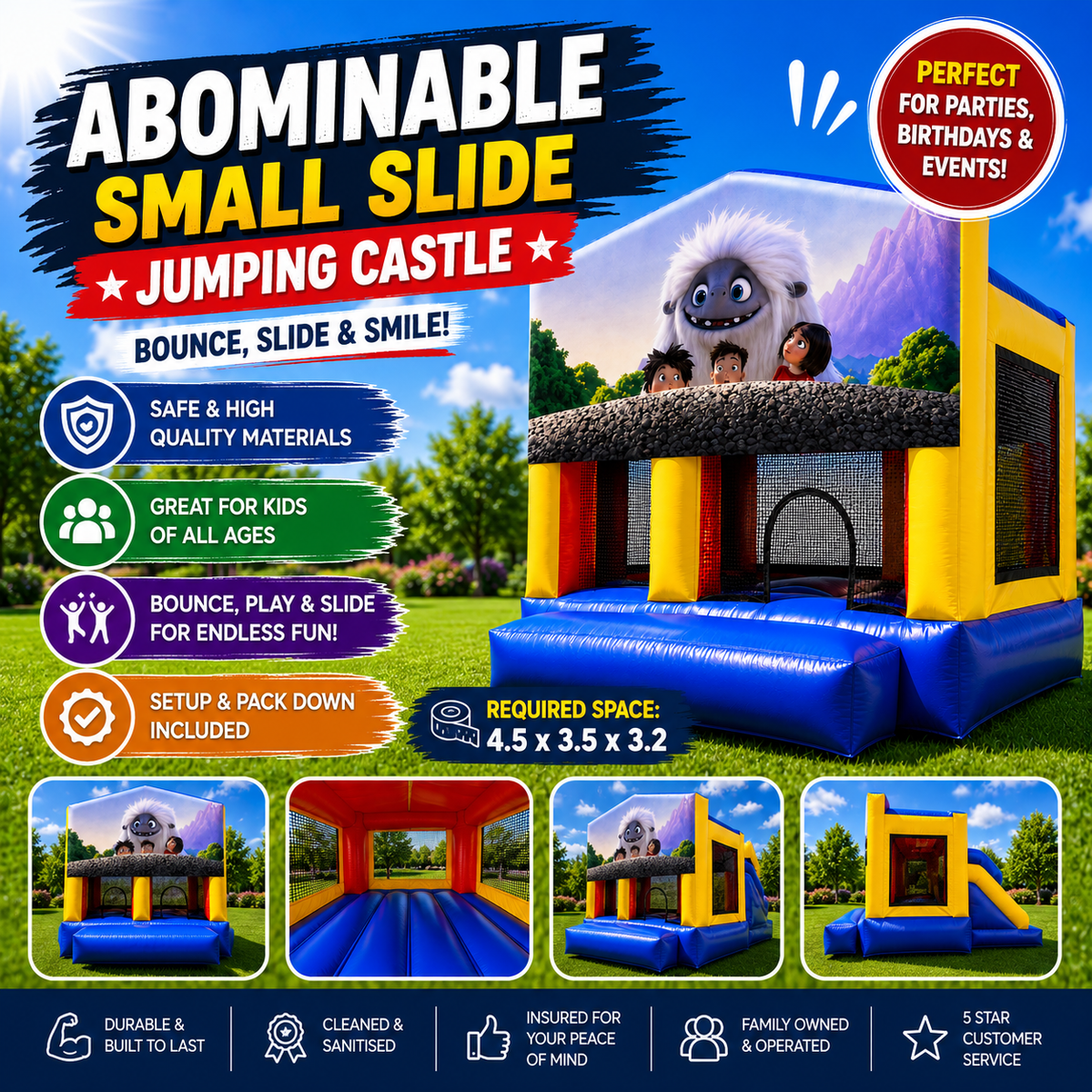 Abominable Small Slide Jumping Castle