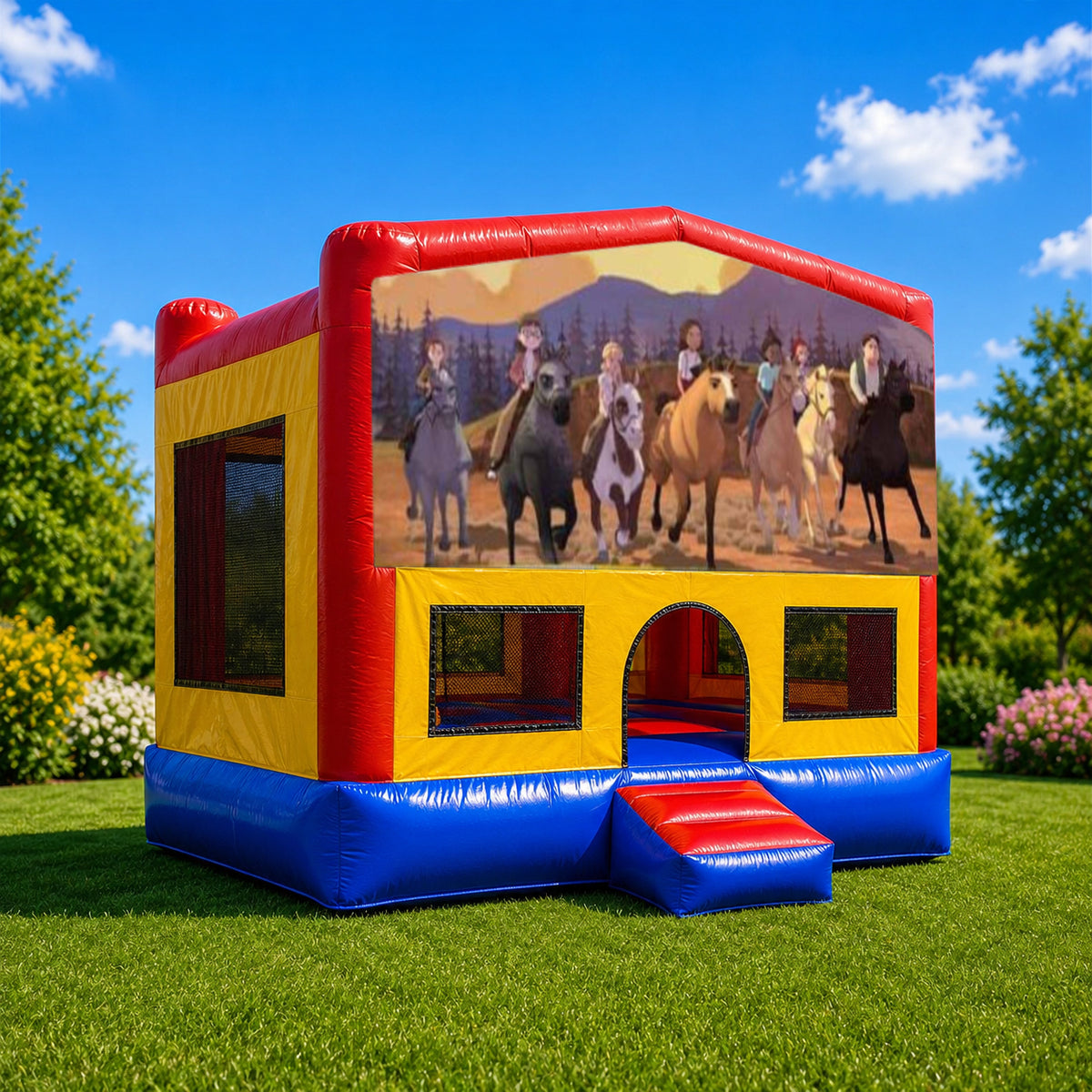 Dreamworks Spirit Small Square Jumping Castle