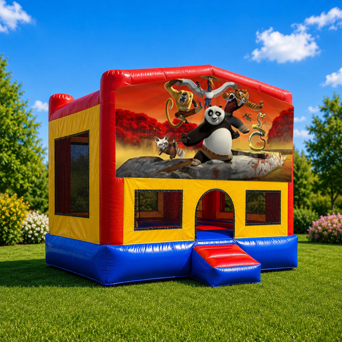 Kung Fu Panda Small Square Jumping Castle