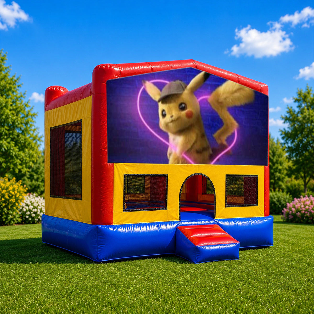 Detective Pikachu Small Square Jumping Castle