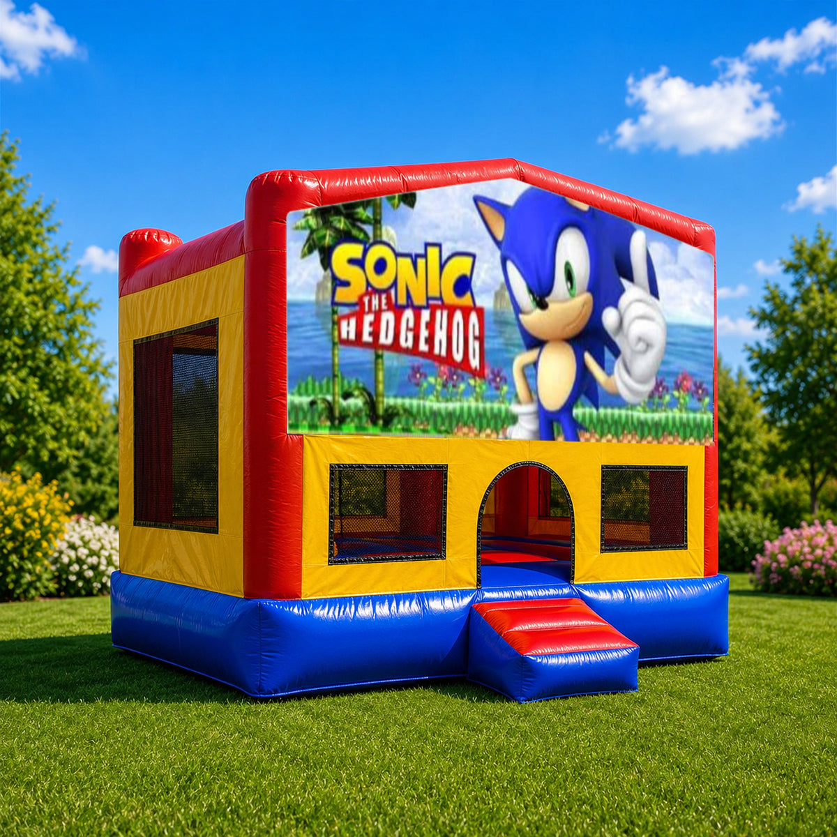 Sonic Small Square Jumping Castle