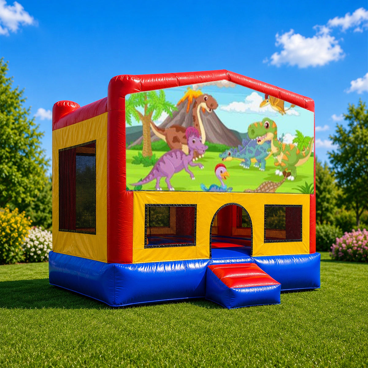 Dinosaur # 2 Small Square Jumping Castle