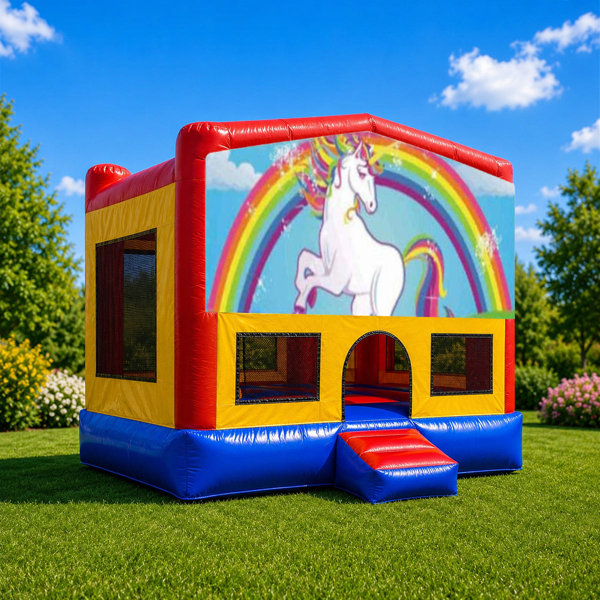 Unicorn Small Square Jumping Castle