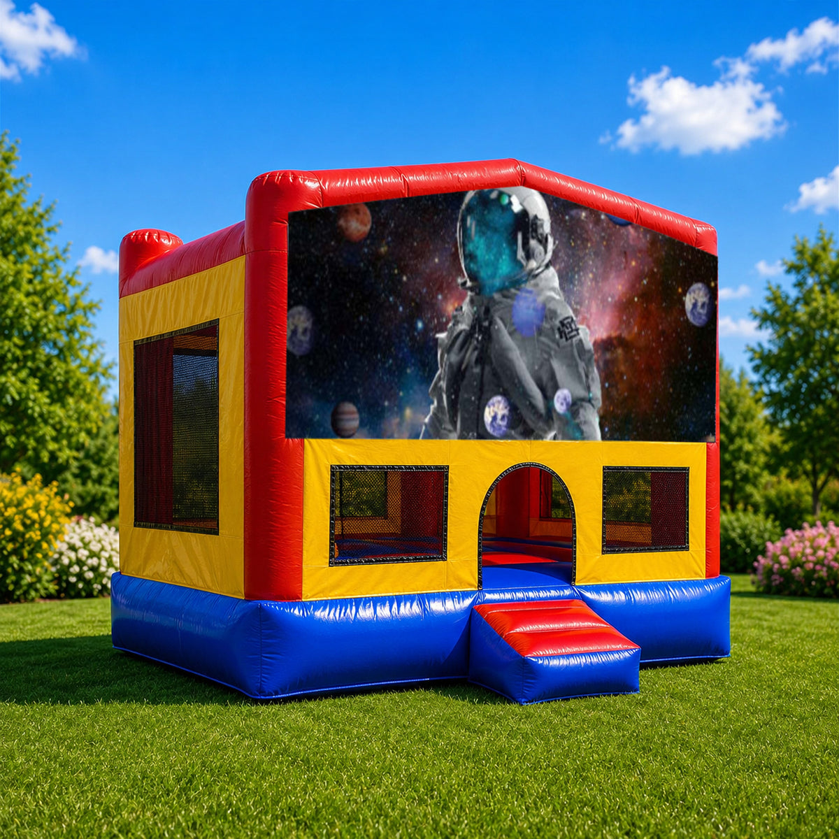Space / Astronauts Small Square Jumping Castle