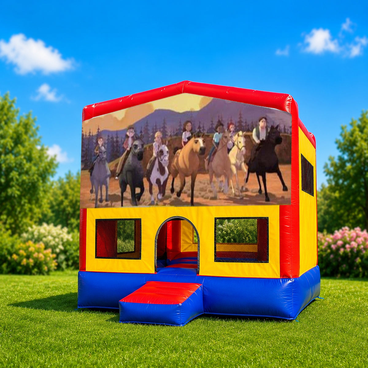 Dreamworks Spirit Small Square Jumping Castle