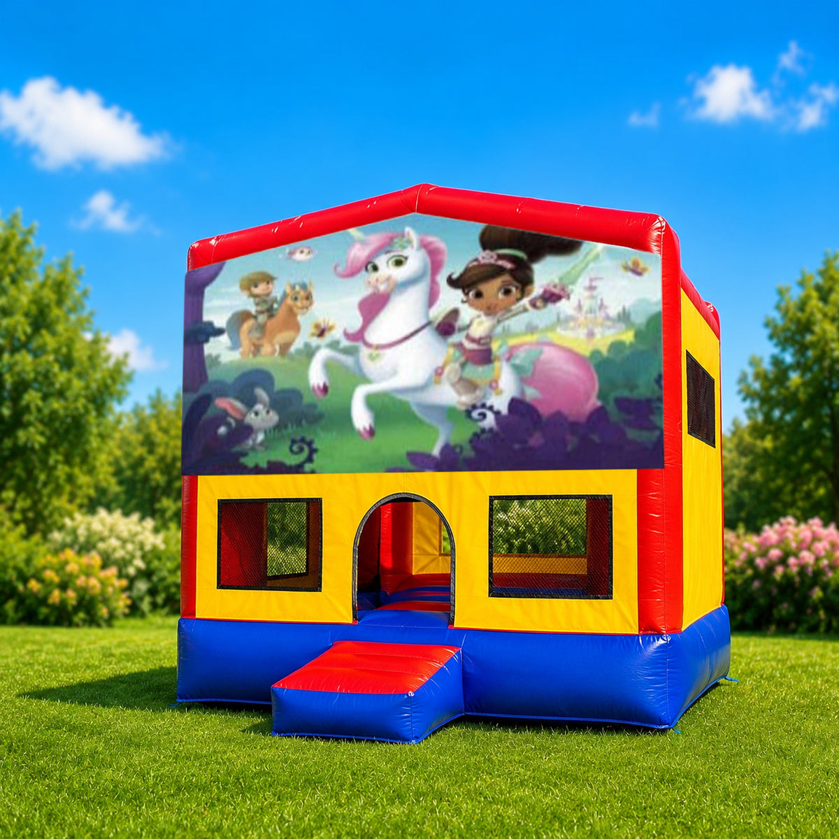 Nelia the Princess Knight Small Square Jumping Castle