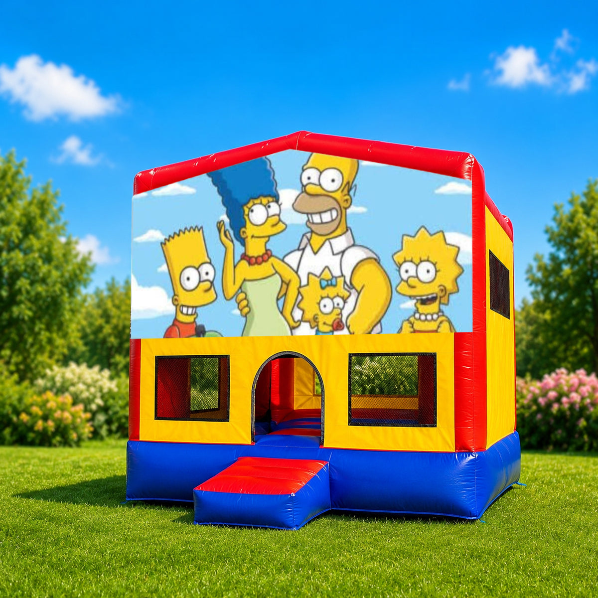 The Simpsons Small Square Jumping Castle