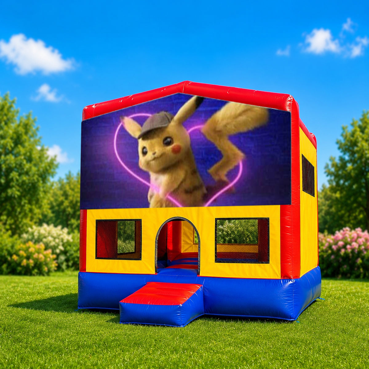 Detective Pikachu Small Square Jumping Castle