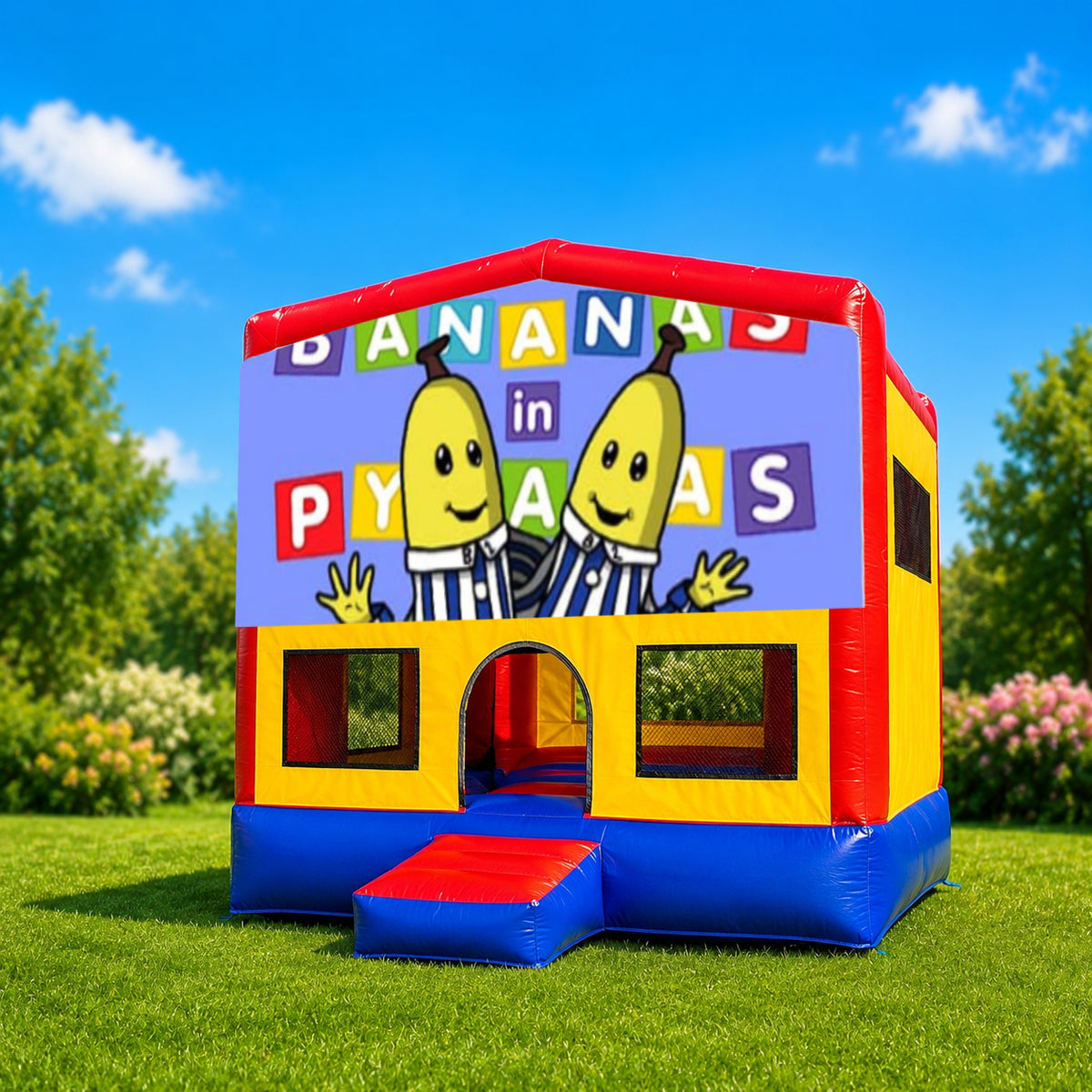 Bananas in Pyjamas Small Square Jumping Castle