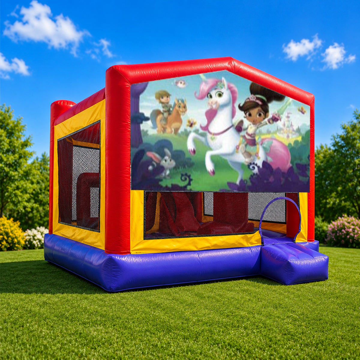 Nelia the Princess Knight Extra Large Obstacle Combo Jumping Castle