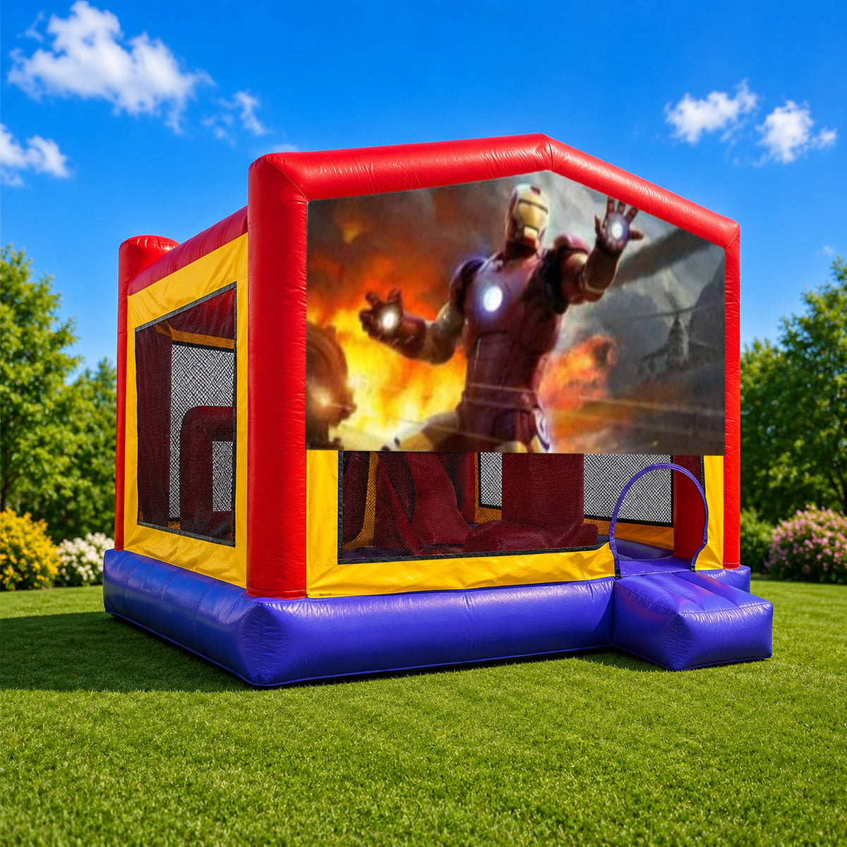 Iron Man Extra Large Obstacle Combo Jumping Castle