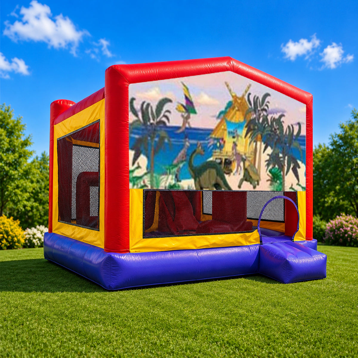 Dinosaur #1 Extra Large Obstacle Combo Jumping Castle