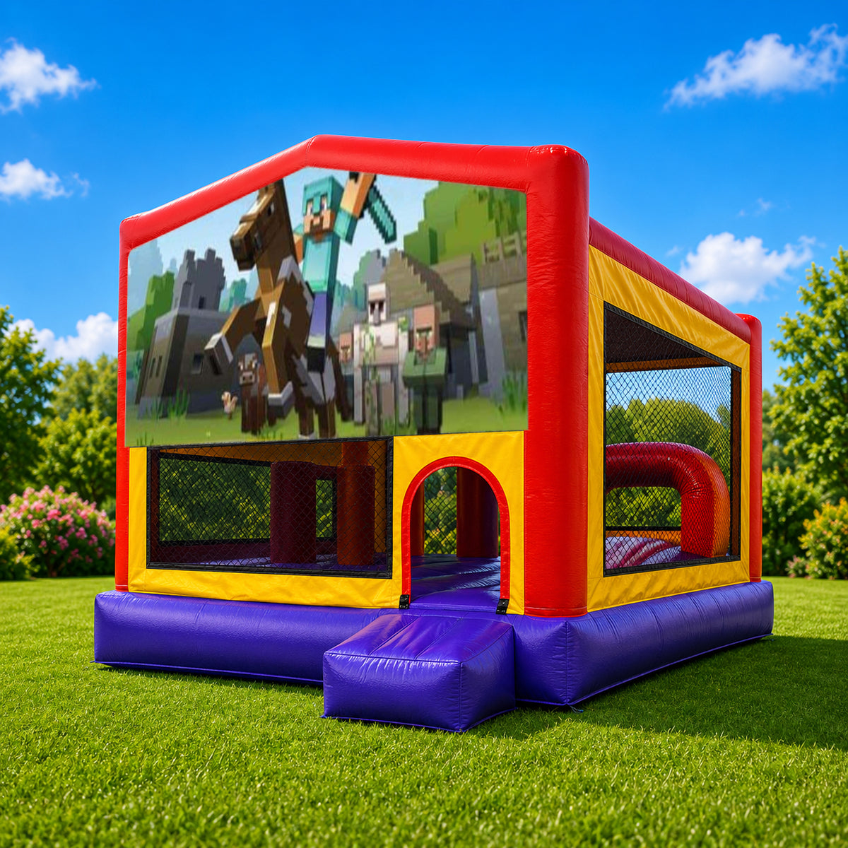 Minecraft Extra Large Obstacle Combo Jumping Castle