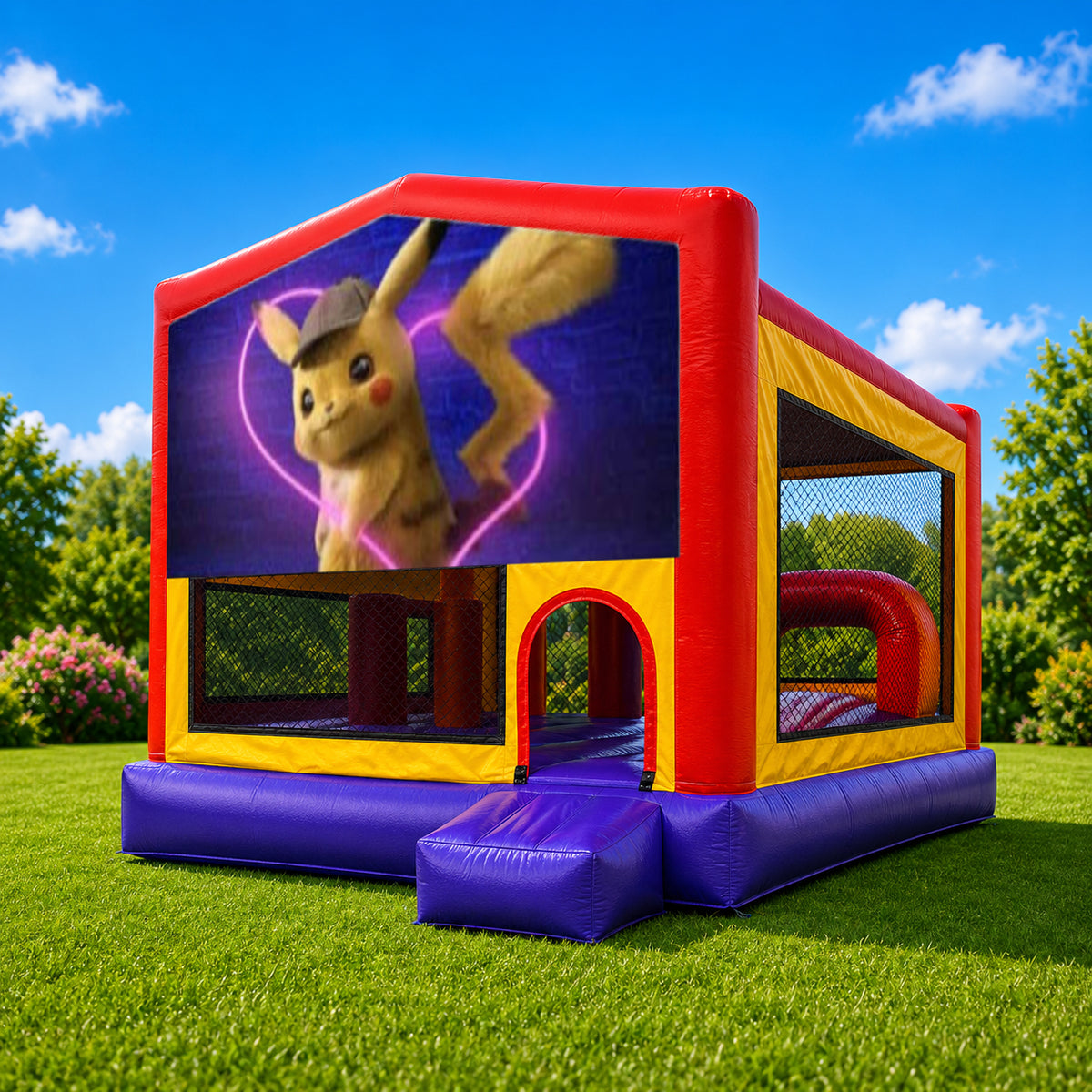 Detective Pikachu Extra Large Obstacle Combo Jumping Castle