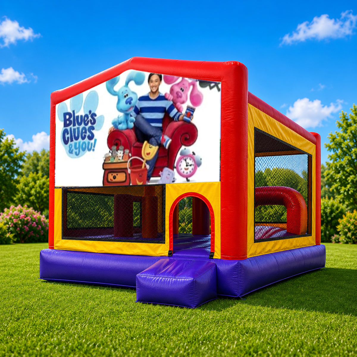 Blues Clues #2 Extra Large Obstacle Combo Jumping Castle