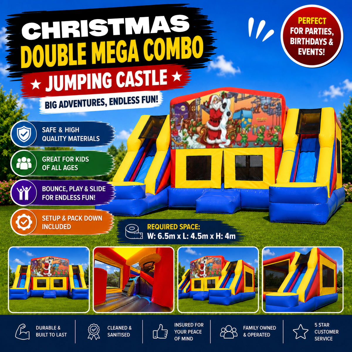 Christmas #1 Double Mega Combo Jumping Castle