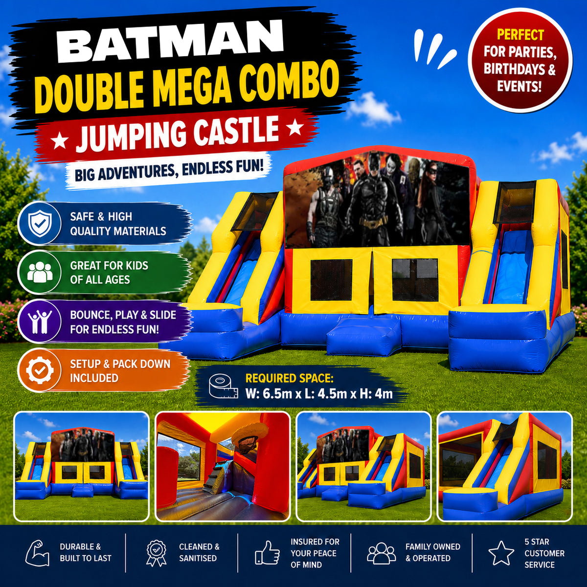 Batman Double Mega Combo Jumping Castle