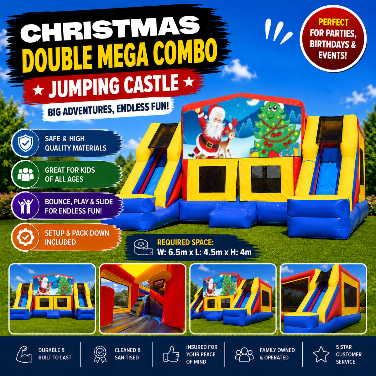 Christmas #2 Double Mega Combo Jumping Castle