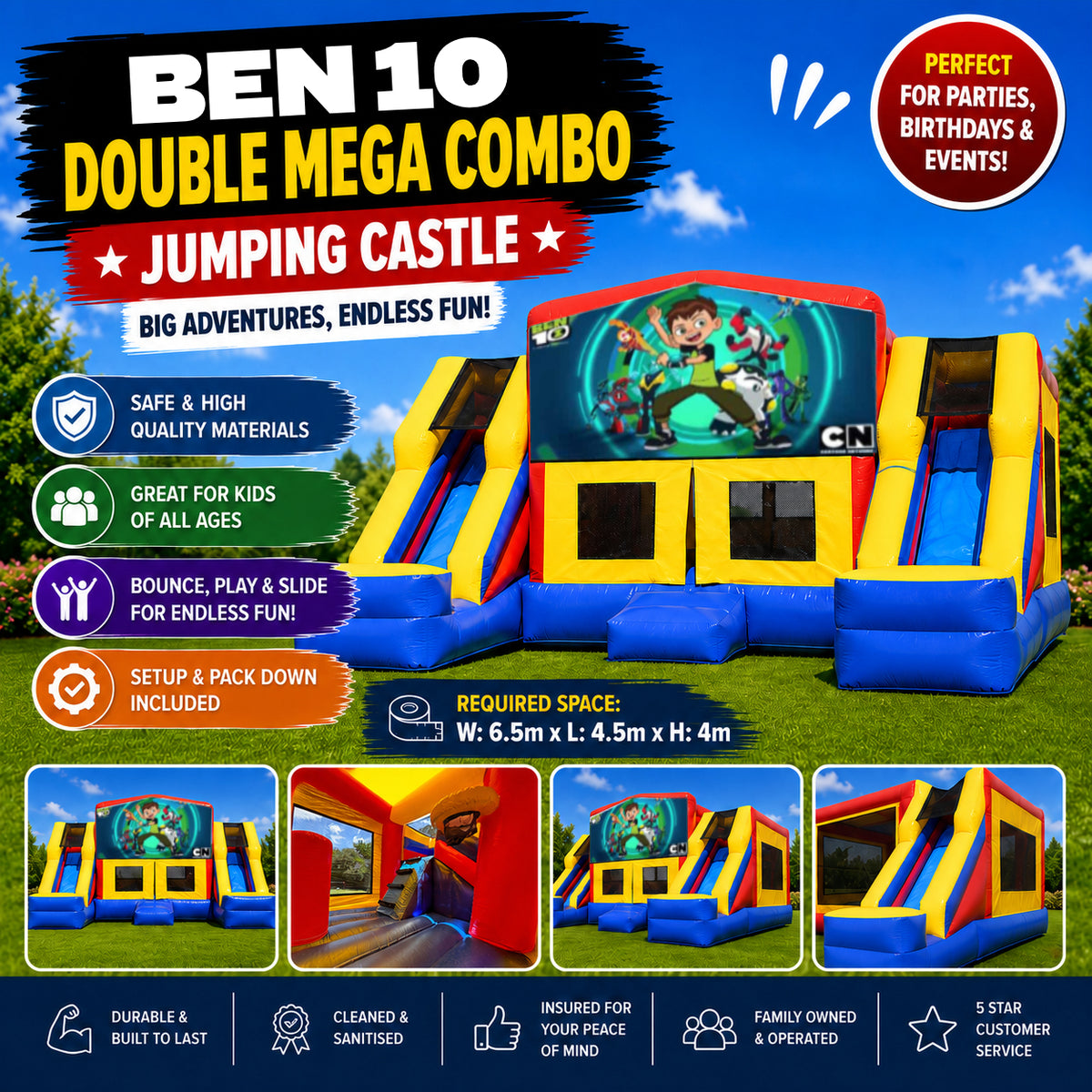 Ben10 Double Mega Combo Jumping Castle