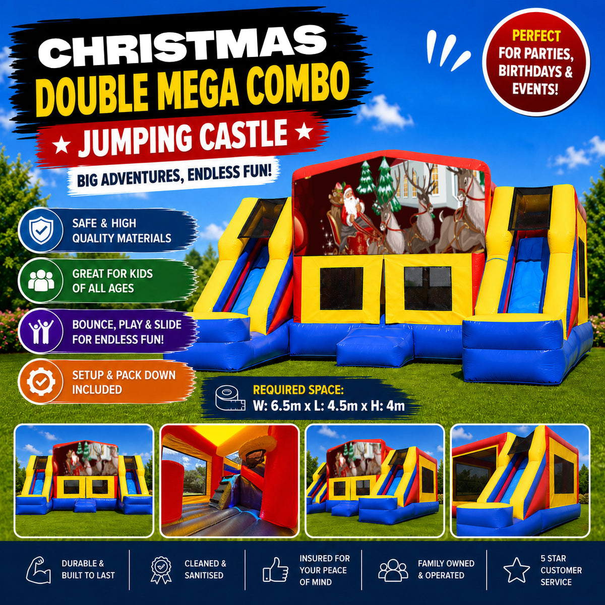 Christmas #6 Double Mega Combo Jumping Castle