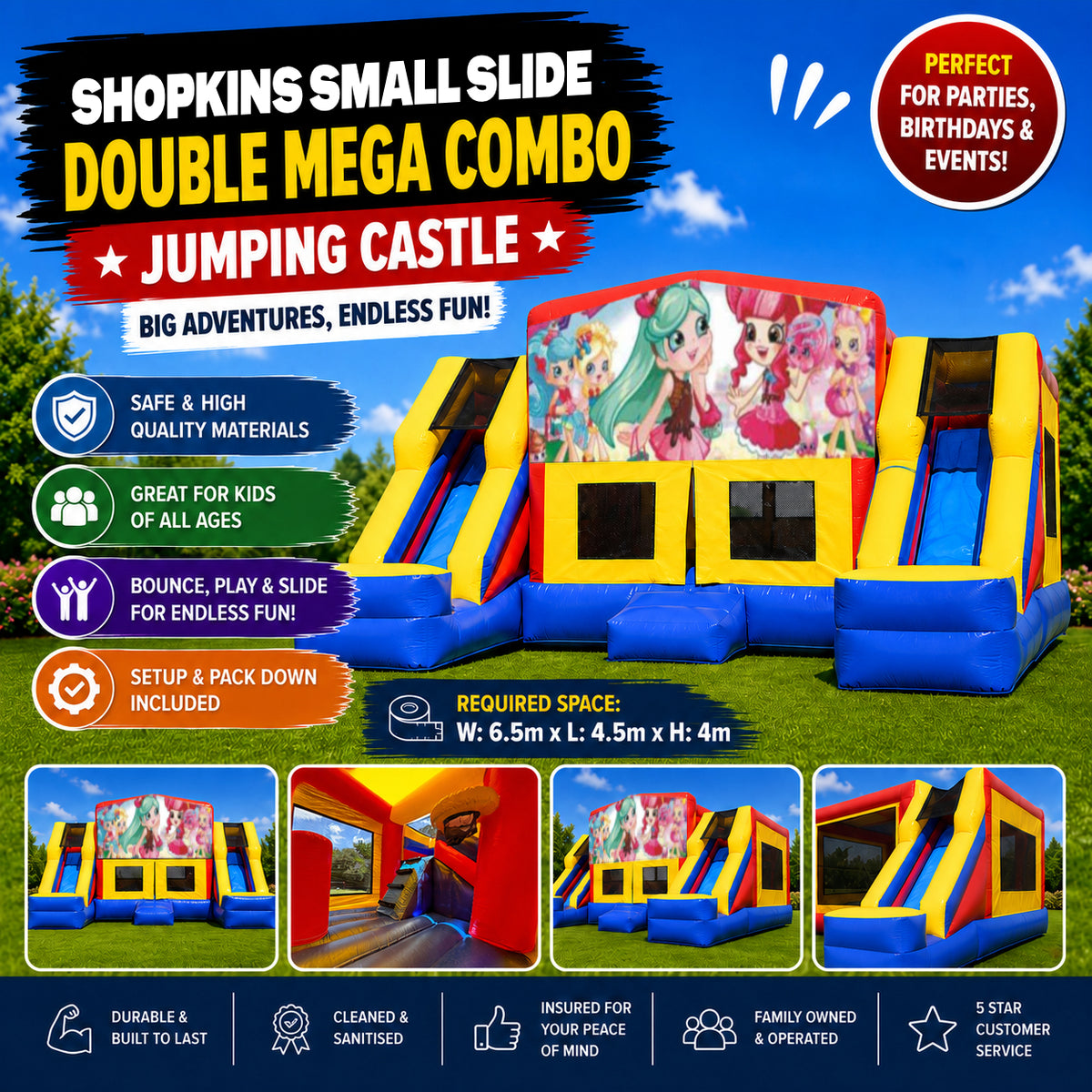 Shopkins Double Mega Combo Jumping Castle
