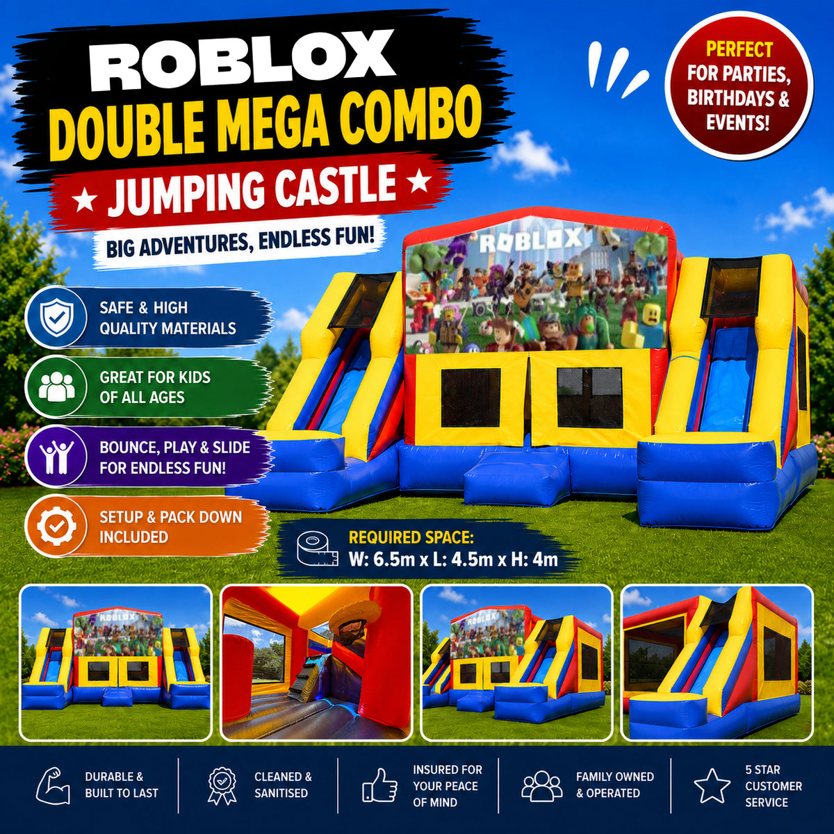 Roblox Double Mega Combo Jumping Castle