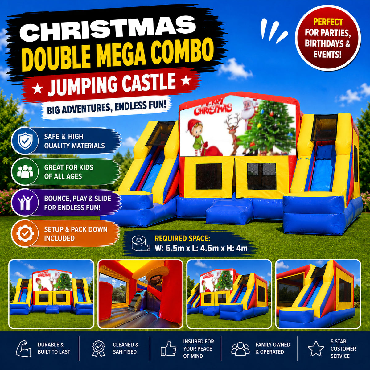 Christmas #9 Double Mega Combo Jumping Castle