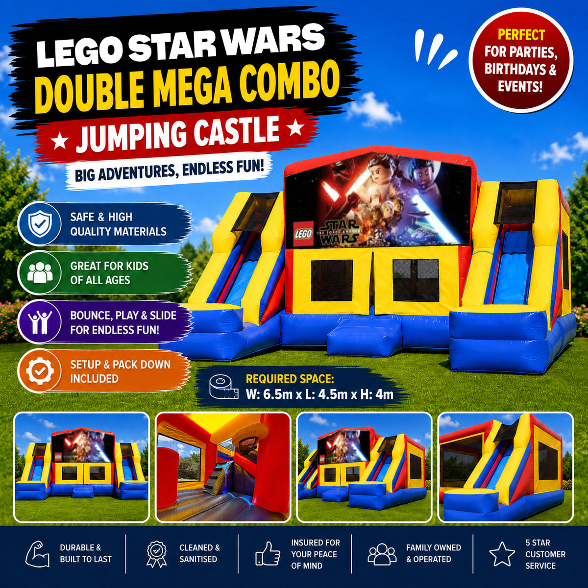 Lego Star Wars Double Mega Combo Jumping Castle