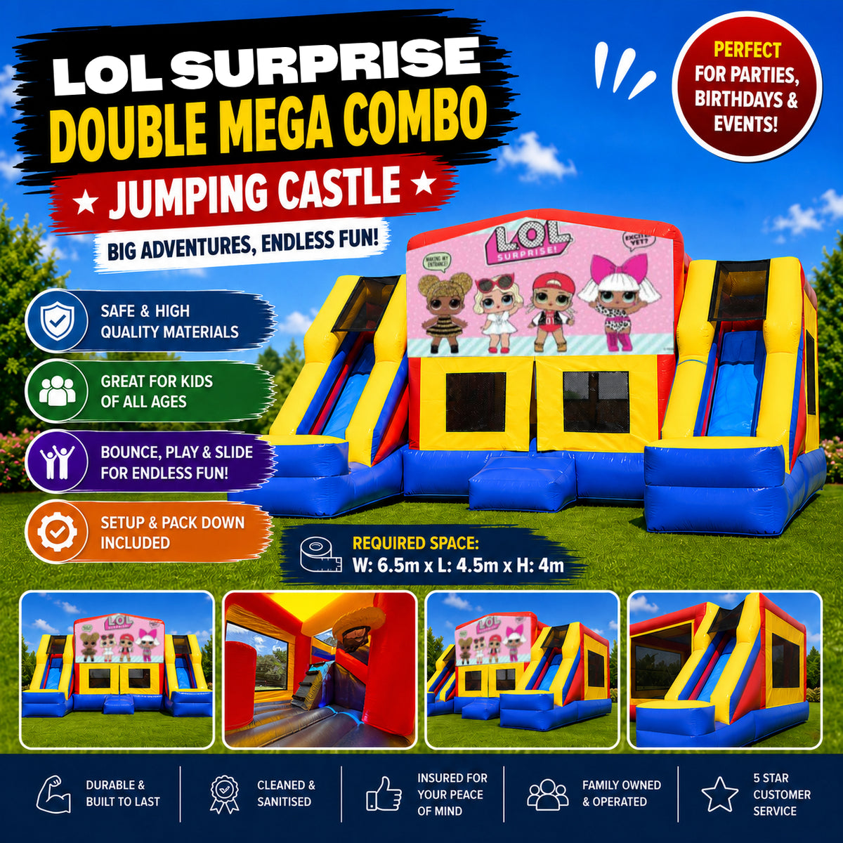 LOL Surprise Double Mega Combo Jumping Castle
