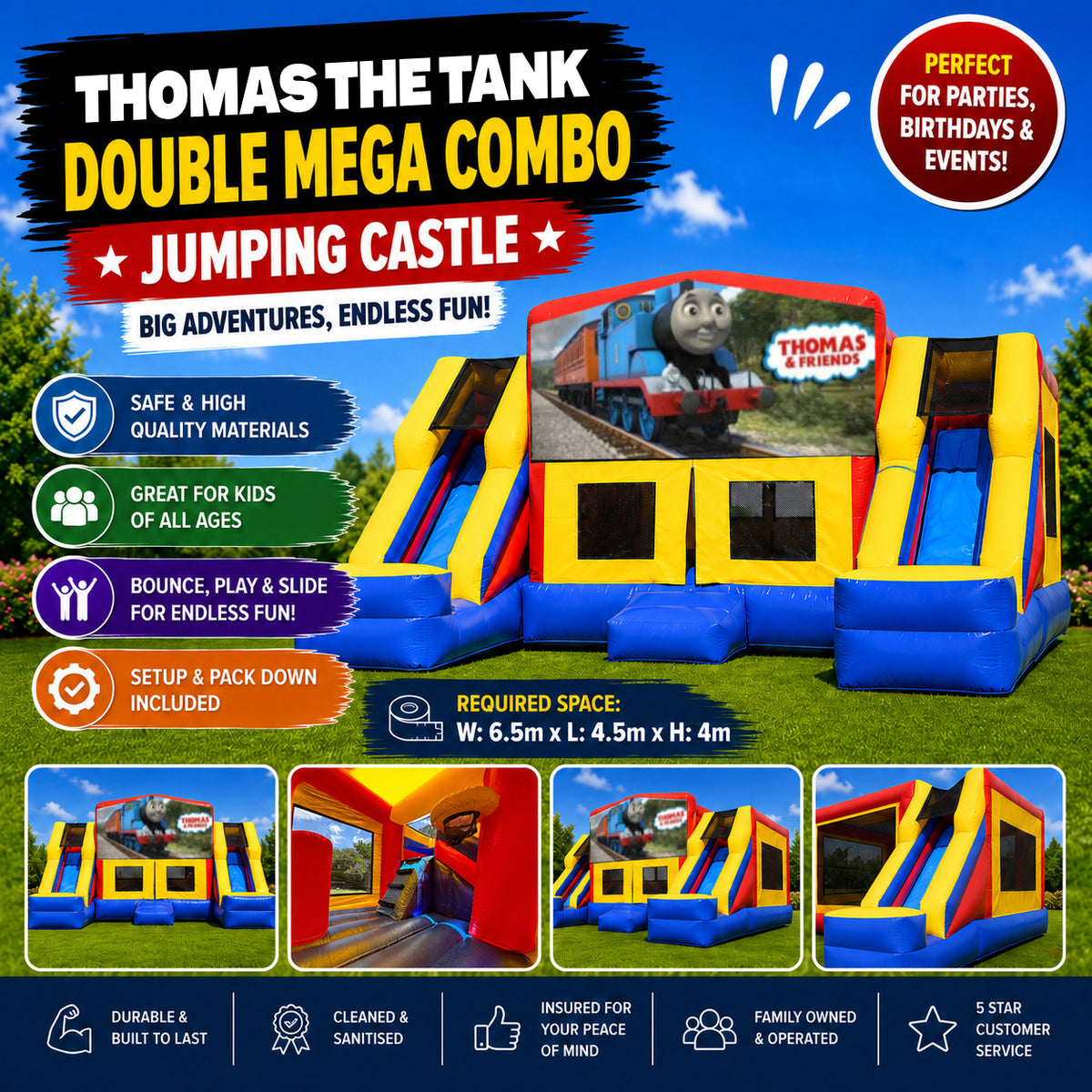 Thomas the Tank Double Mega Combo Jumping Castle