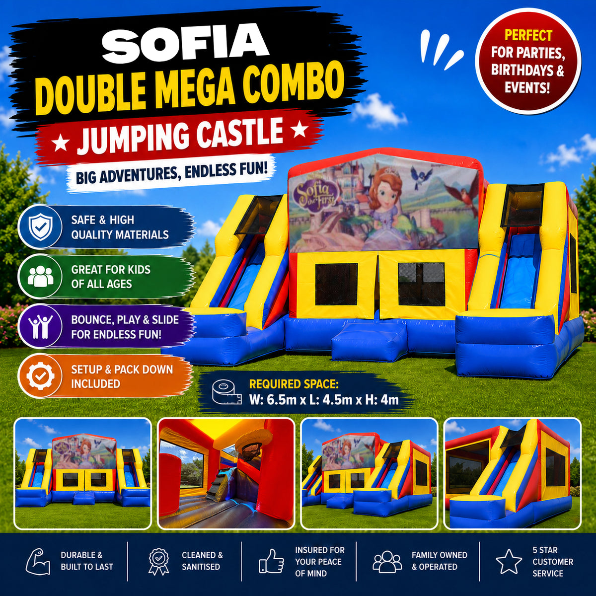 Sofia the First Double Mega Combo Jumping Castle