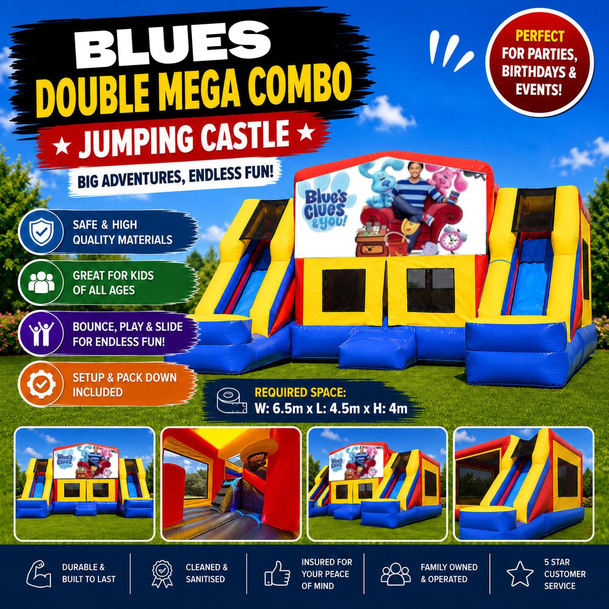Blues Clues #2 Double Mega Combo Jumping Castle