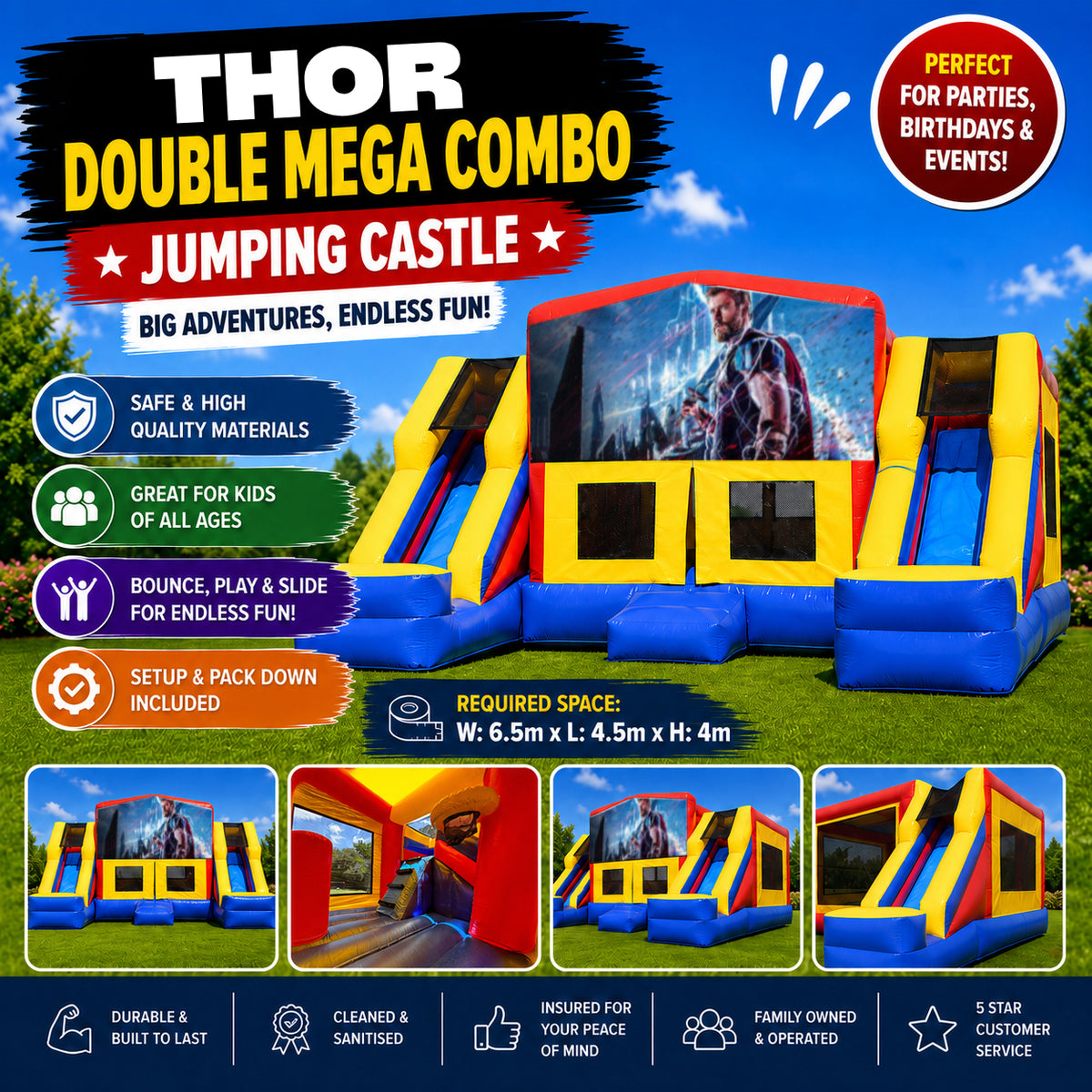 Thor Double Mega Combo Jumping Castle