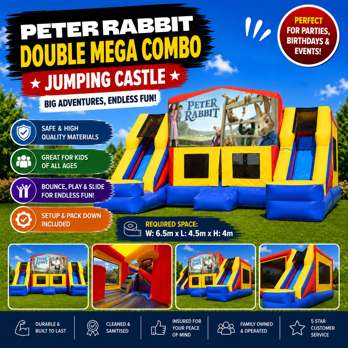 Peter Rabbit Double Mega Combo Jumping Castle