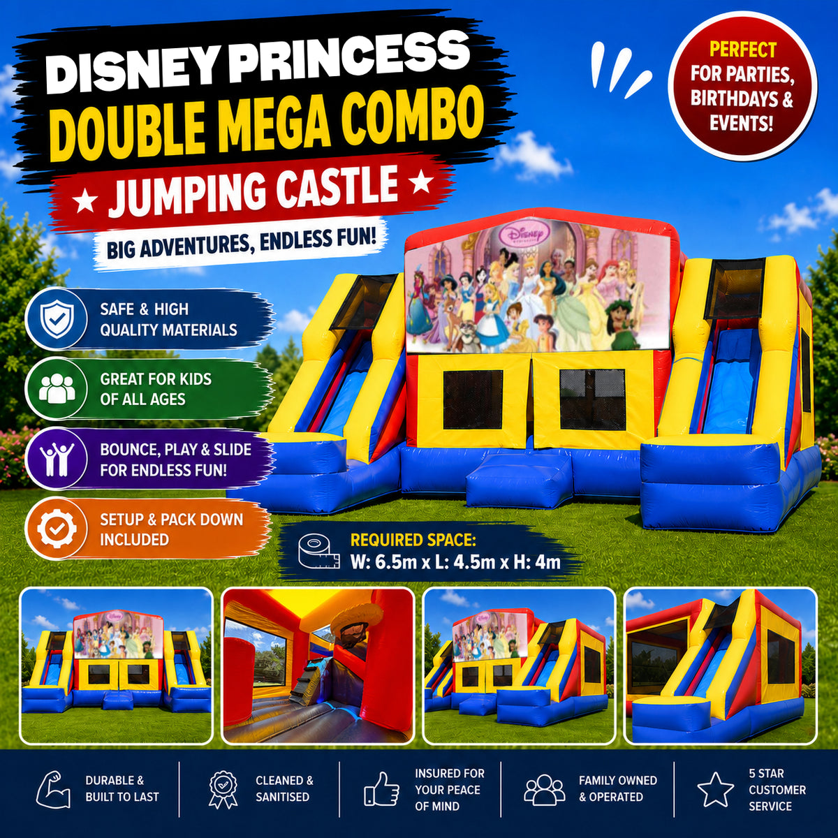 Disney Princess Double Mega Combo Jumping Castle